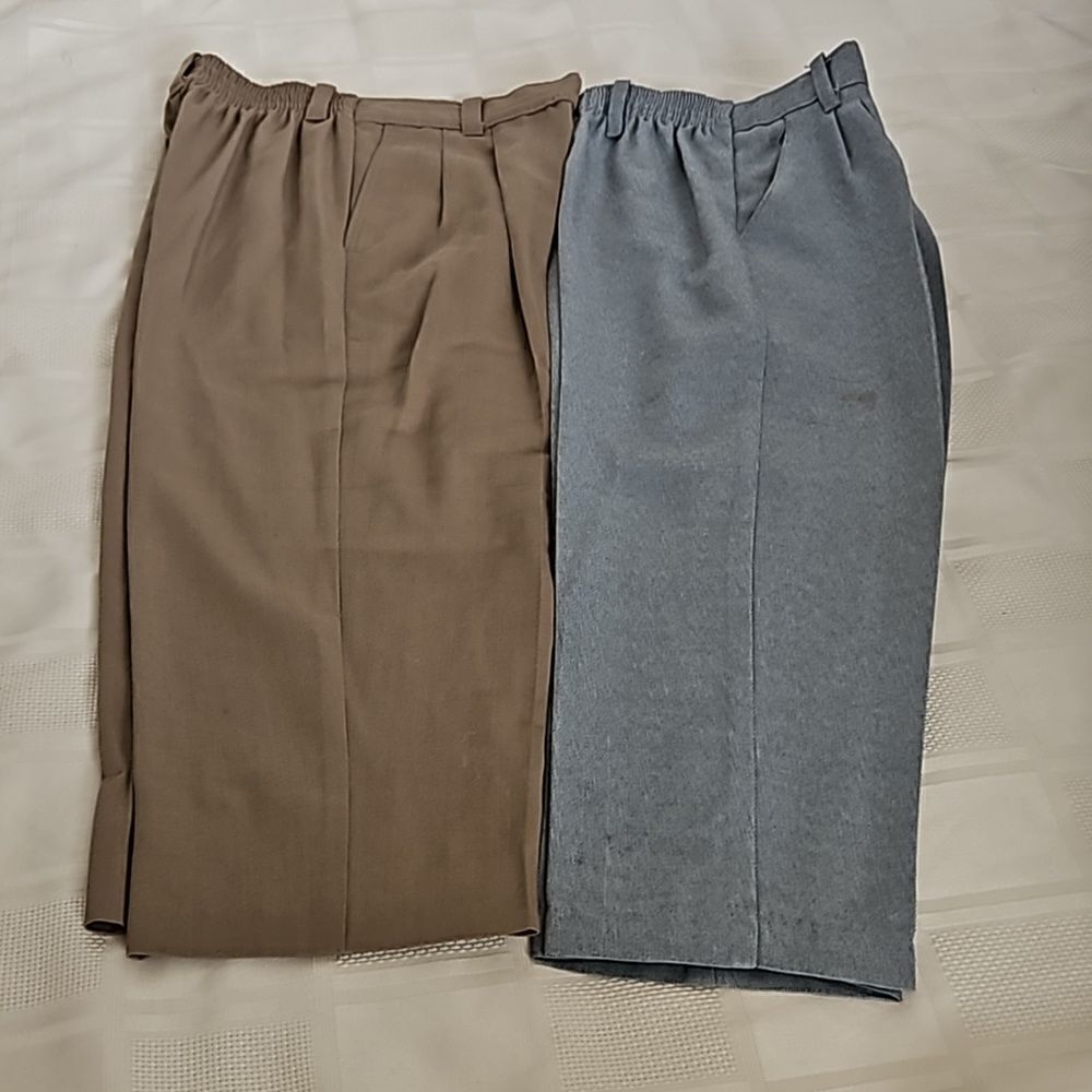 Perry Ellis Boy's Bundle Of 2 Pairs Of Pants Blue/Brown 4-6 Years Old